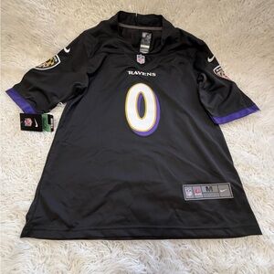 Nike Black and Purple Ravens Jersey